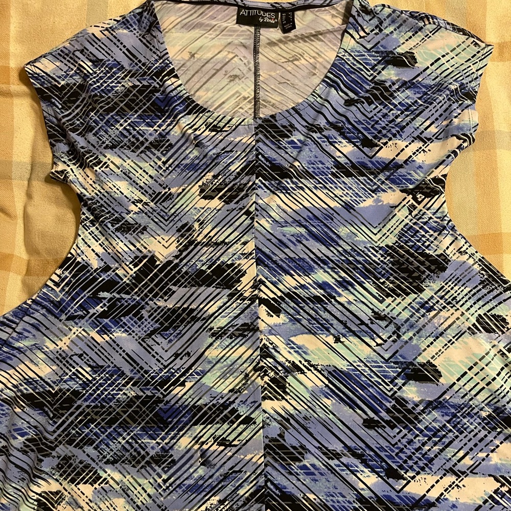 Attitudes by Renee, Art Deco blouse, size XS